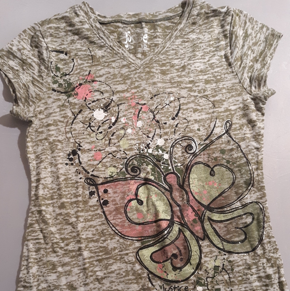 Justice shirt size 10 girls
